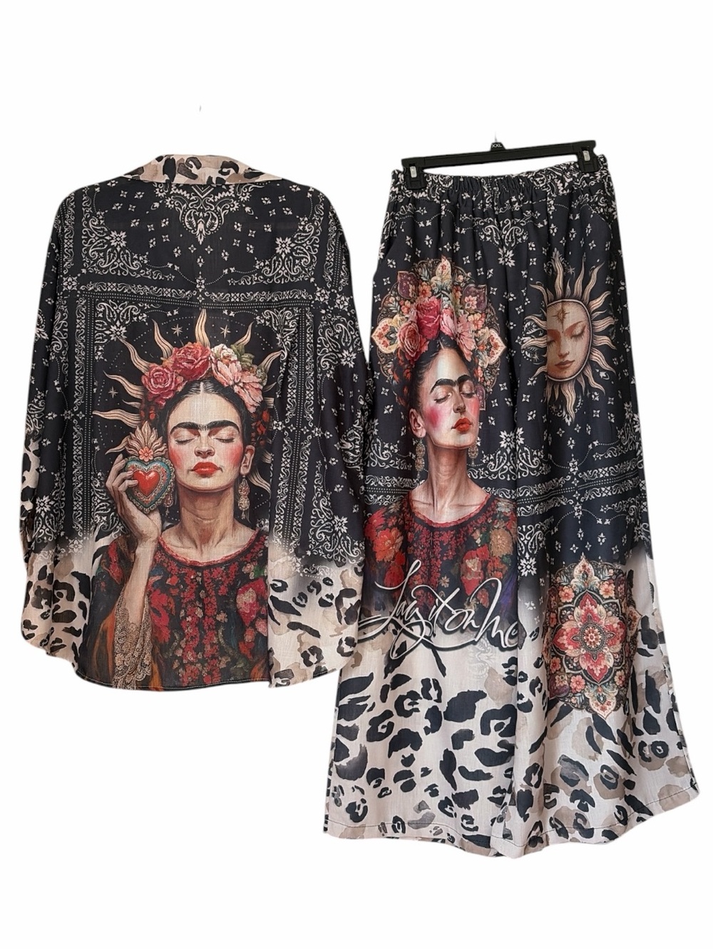 Frida Kahlo 2PC wide leg set